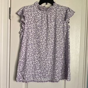 Jodifl purple leopard print top, size medium. Boutique item, worn twice.